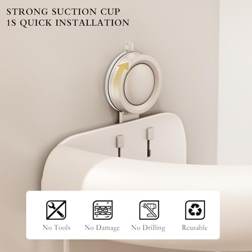CICUFY Shower Caddy Suction Cup, 1 Pack No Drilling Corner Shower Shelves - Image 5