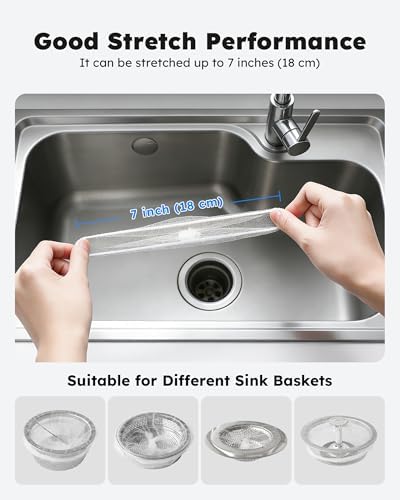 400 Pack Disposable Sink Strainer Bags, Mesh Sink Strainer - Image 5