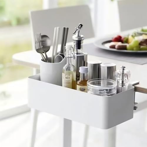No Drill Desk Side Storage, Hanging Organizer, Clamp on Table Basket, Minimalist by Unknown