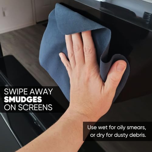Microfiber Wholesale Premium TV Screen Cleaning Cloth Black | 14”x14” | 3pk | - Image 5