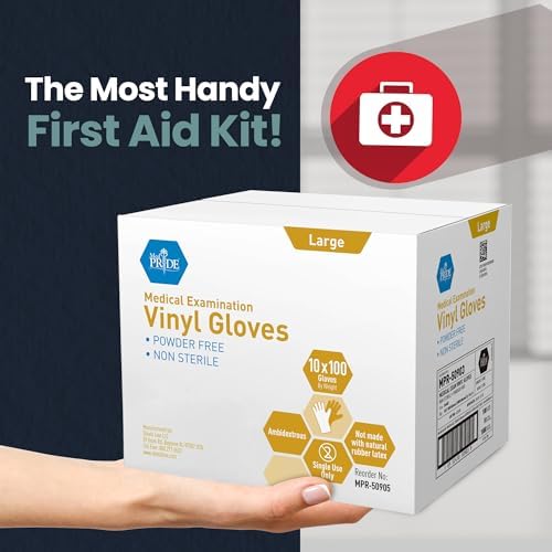 MED PRIDE Vinyl Exam Medical Gloves, Powder & Latex-Free, 1000-Count - Image 5