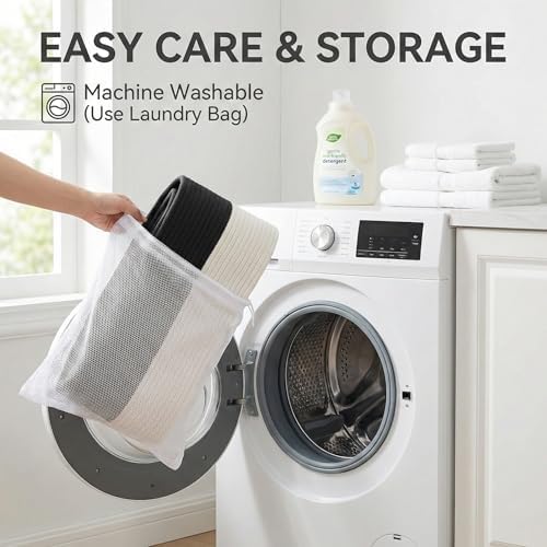 JMvicyroam 65L Extra Large Machine Washable Cotton Rope Blanket Basket - Image 5