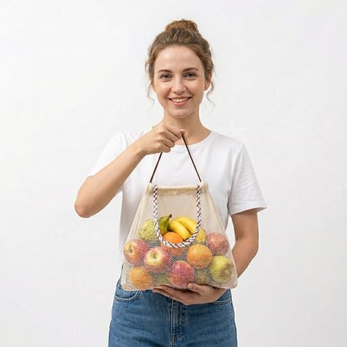 Reusable Hanging Storage Mesh Bags, 2 Bags & 2 Hooks - Image 5