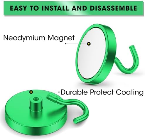 VNDUEEY Magnetic Hooks Heavy Duty, 110 Lbs Super Strong Magnets - Image 4