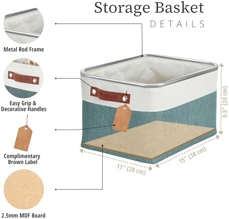 DECOMOMO Storage Bins, Large Fabric Storage Baskets - Image 3