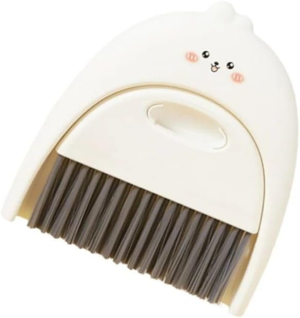 1 Set White Cute Broom and Dustpan Set, Mini Dustpan and Brush Cleaner Set - Image 6
