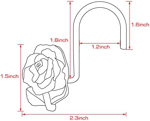 AGPTEK Rose Shower Curtain Hooks - Image 5