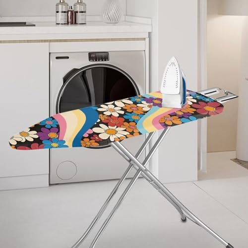 Daisy Stripe Printed Ironing Board Cover, Lightweight Breathable Ironing Board - Image 2