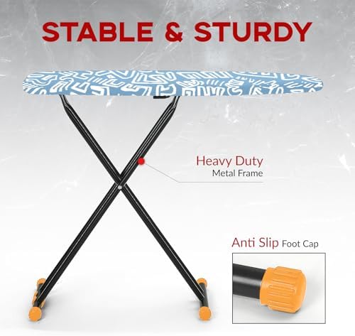 Large Full Size Ironing Board 54x14, RAINHOL Blue Iron Table - Image 4