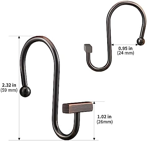 Bronze Shower Curtain Hooks, Rust Proof Shower Curtain Rings - Image 6