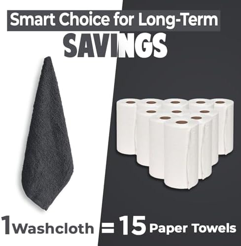 DAN RIVER 24 Pack Cotton Wash Cloths Set - Image 6