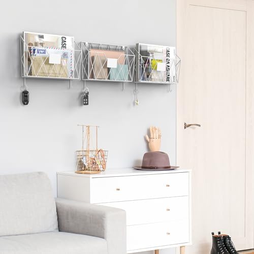 YBING Wall File Organizer 6 Pack Mesh Wire Hanging File Holder - Image 6
