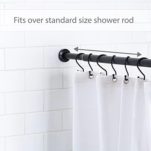 Bath Bliss 12 Pack S-Hook Shower Curtain Rings | Bathroom | Metal S Shaped - Image 3