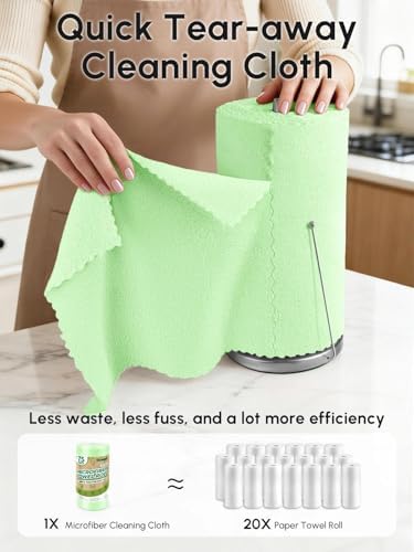 Microfiber Cleaning Cloths Roll 75 Pack 12x12 Inch Lint Free - Image 2