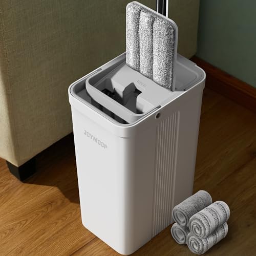 JOYMOOP Flat Mop System, Microfiber Mop and Bucket Set, Commercial & Household by JOYMOOP