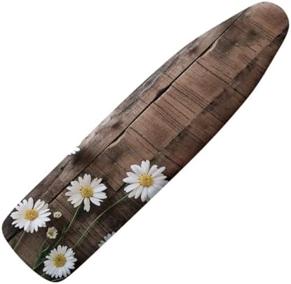 Brown Wood Ironing Board Cover 15x54 Inch Ironing Board Protector Daisy by KUIFORTI