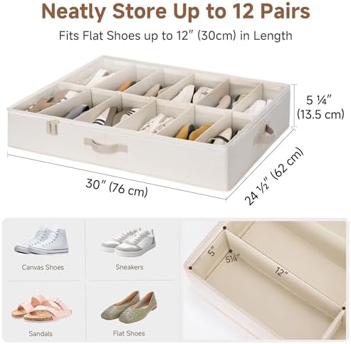 StorageWorks Underbed Shoe Storage Organizer, Fits up to 24 Pairs - Image 4