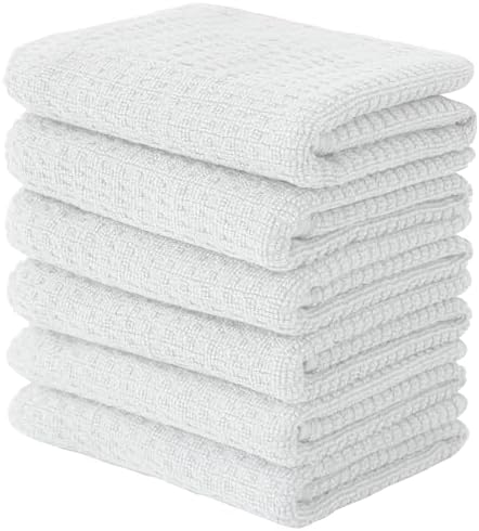 CRAFTSWORTH Cotton Kitchen Towels15 x 26" Solid White Kitchen Hand Towels by CRAFTSWORTH
