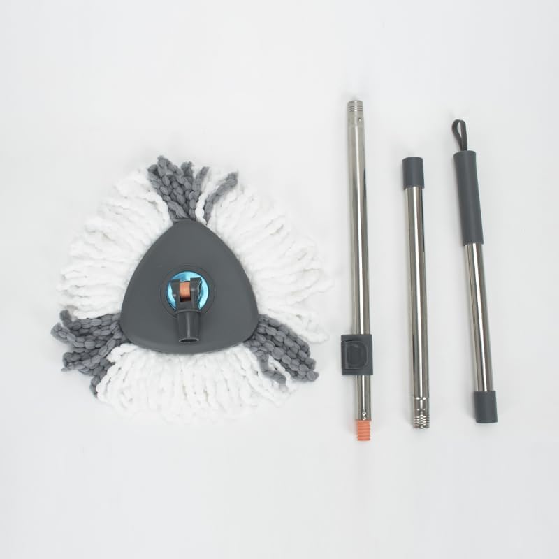 360° Rotating Spin Mop and Foldable Bucket Set, Dual Clean & Dirty Water System - Image 6