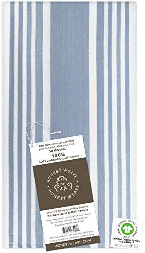 HONEST WEAVE GOTS Certified Organic Cotton Kitchen Hand and Dish Towel Sets - Image 2
