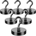 MIKEDE Magnetic Hooks Heavy Duty 170LB+ Strong Black Magnets Hook by MIKEDE