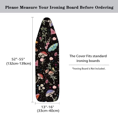 GLENLCWE Red Mushroom Print Ironing Board Cover Padding, Cute Mushroom Design - Image 5