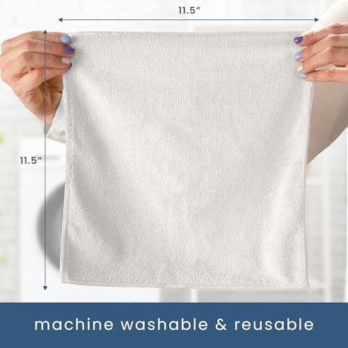 S&T INC. Microfiber Cleaning Cloth, 50 Pack, 11.5" x 11.5" - Image 6