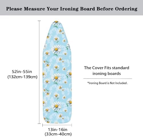 Blue Daisy Ironing Board Covers Standard Washable Ironing Board Protector Home - Image 5