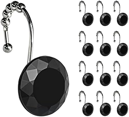 Sunlit Luxury Design Round Black Diamond Crystal Gem Bling by Sunlit