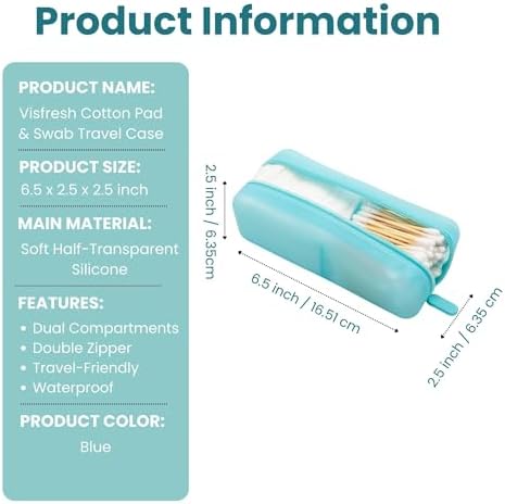 Cotton Pad Swab Travel Case, 2-in-1 Waterproof Organizer - Image 4