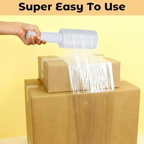 DAJAVE 8 Pack 5" Stretch Wrap Rolls 1000ft 60 Gauge Industrial Shrink Wrap - Image 5