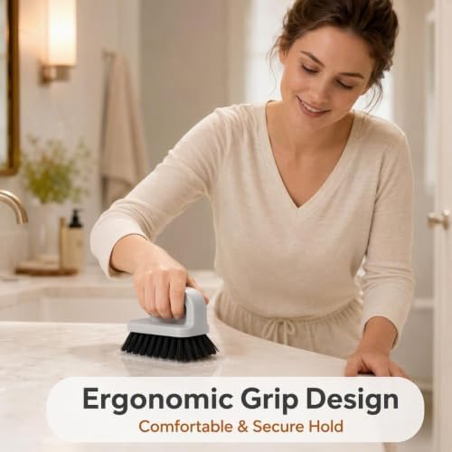 All-Purpose Scrub Brush 2 Pack, Floor & Kitchen Sink, Ergonomic Handle - Image 6
