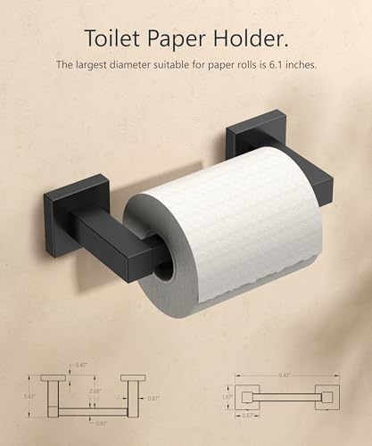 FORIOUS Commercial Toilet Paper Holder Wall Mount Bathroom Tissue Holder - Image 6