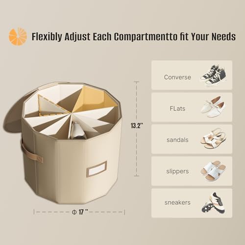 Round Shoe Organizer, Fan Dividers - Image 4