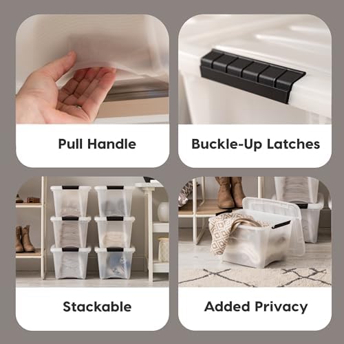 IRIS USA 6-Pack 19 Quart Storage Bins - Image 3