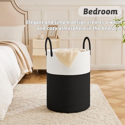 Artfeel Laundry Basket, Woven Cotton Rope Laundry Hamper, 60L - Image 4
