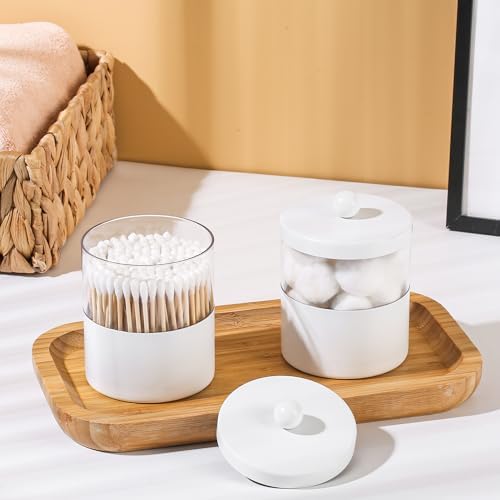 Gaussra White Apothecary Jar, Bathroom Jar - Image 2