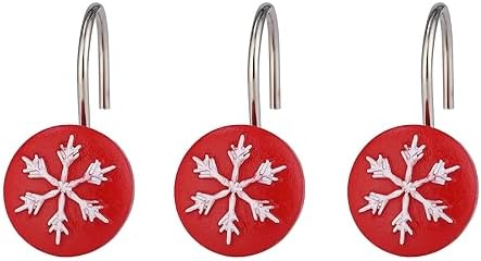 Two Fish Home Fashions Set of 12 Decorative Christmas Tree Resin Shower Curtain - Image 4