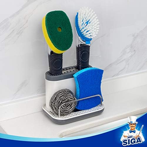 MR.SIGA Sink Caddy, Kitchen Sink Organizer Sponge Holder - Image 4