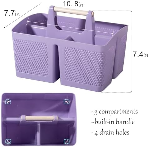 rejomiik Plastic Shower Caddy, Portable Shower Basket - Image 3
