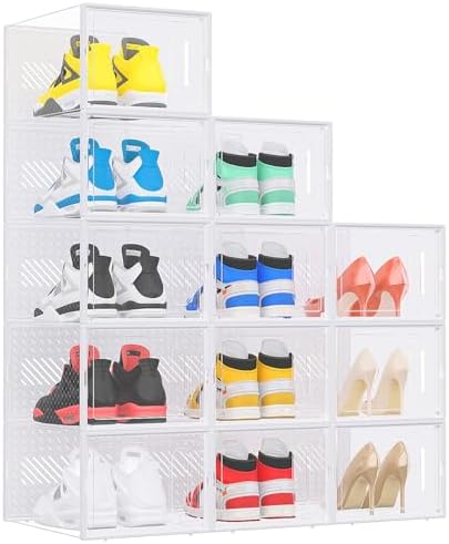 eWonLife Large Shoe Organizer Storage Box by EnjoyWonderfulLife-eWonLife