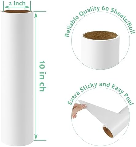 Large Lint Roller Refills 10 inch Wide Ultra Sticky Mega Roller Refills - Image 3