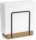 Wican Napkin Holder for Table, Acacia Iron Standing Napkin Dispenser by Wican