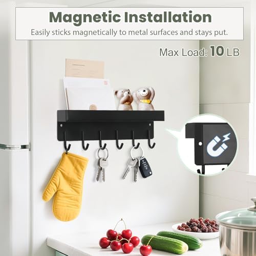 Magnetic Key Holder Wall Mount, Small Key Rack - Image 3