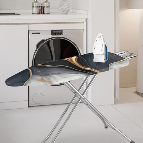 Black Gold Marble Ironing Board Cover Standard Size Iron Board Cover - Image 2