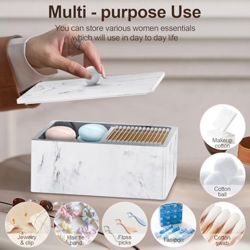 Cotton Swab Holder, 16 OZ Qtip Holder Dispenser - Image 3