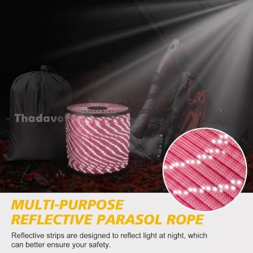 Reflective Paracord Rope 850Ib, 50/100/200/500/1000ft 4MM 11 Strand para Cords - Image 3