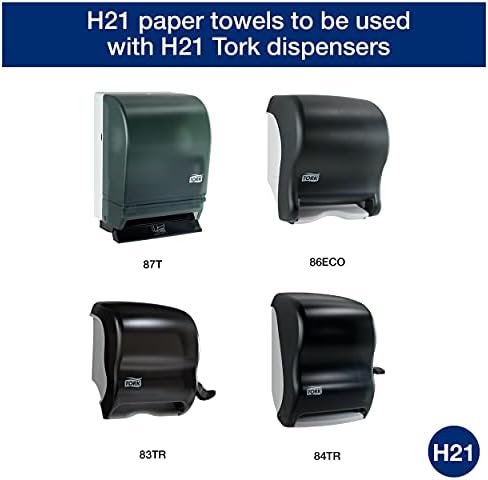 Tork Paper Hand Towel Roll White H21, 100% Recycled Fiber, 6 Rolls x 800 ft - Image 5