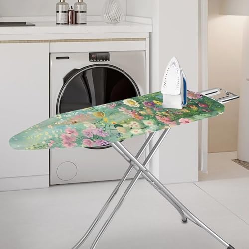 Green Flowers Ironing Board Cover and Pad Standard Size Durable Iron Board - Image 2
