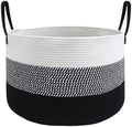 JMvicyroam 115L Extra Large Machine Washable Cotton Rope Blanket Basket by JMvicyroam